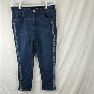 Relativity - Women’s Jeans - Size 12 - Embroidered - Med to Dark Blue